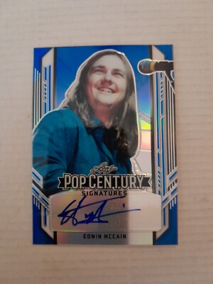 Edwin McCain /25 Prismatic Blue Autograph Card 2021 Leaf Pop Century