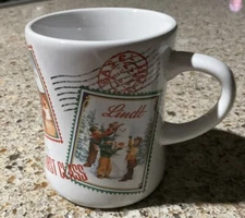 Lindt Under Truffles Chocolate Coffee Mug Winter Scenes First Class Postage 