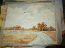 Original Watercolor Painting By Peg Humphreys, CA Delta & Still Life 16"x 20" 