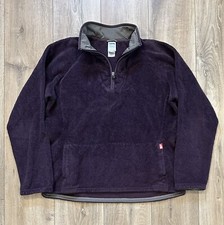 THE NORTH FACE Women  s 1/4 Zip Sherpa Fleece Long-Sleeve Pullover XL Purple