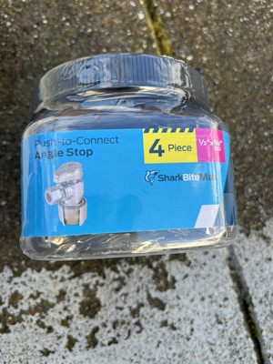 Shark bite Max 4 Pack 1/2  X 3/8  Push To Connect Angle Stop