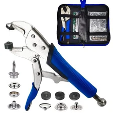 Heavy Duty Snap Fasteners Kit Snap Fastener Pliers for Metal Snaps Installati...