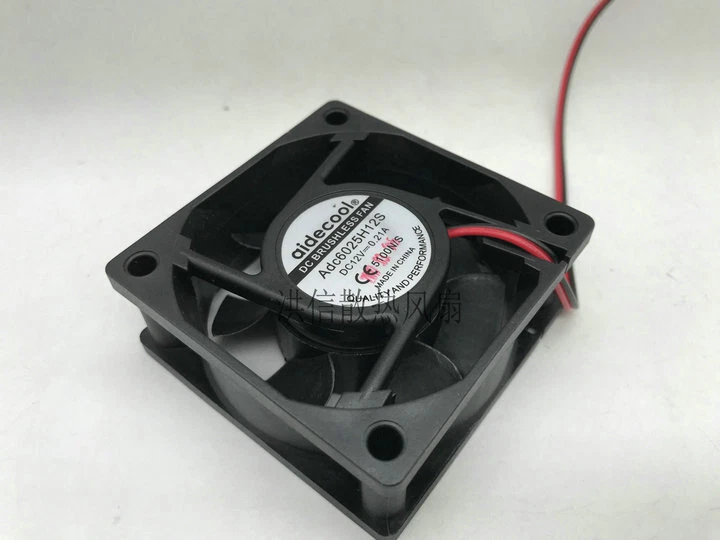 1PCS aidecool Fan Adc6025H12S DC 12V 0.21A 6025 6CM 2-wire cooling fan - Image 2 of 3