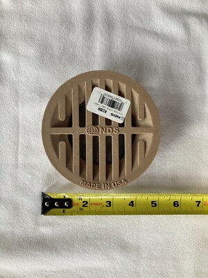 NDS H13SU 3 /4  Outdoor Round Drain Grate Cover Universal, Poly Plastic, Sand