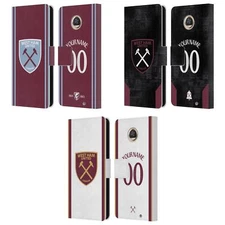 CUSTOMIZED WEST HAM UNITED FC 2024/25 KIT LEATHER BOOK CASE FOR MOTOROLA PHONES