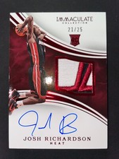 2015 PANINI IMMACULATE JOSH RICHARDSON #111 /25 VOLS AUTO RPA HEAT JERSEY SD
