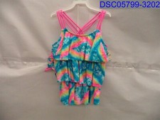 Arizona Jean, Girl's Two Piece Multicolor Swim Suit, Size XL