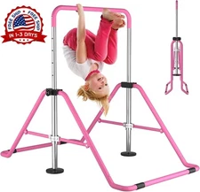 Barra de gimnasia para niños, equipo de gimnasia para el hogar, altura ajustable