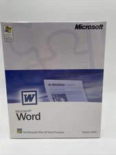 New Sealed Microsoft Word 2002, The Microsoft Office XP Word Processor