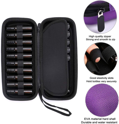 EVA Essential Oils Carrying Case Organizer for 20 Bottles 5Ml 10Ml Standard and - Picture 3 of 12