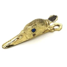 Vtg Mallard Duck Bill Prayer Card letter Clip Holder Japan Wall Metal 