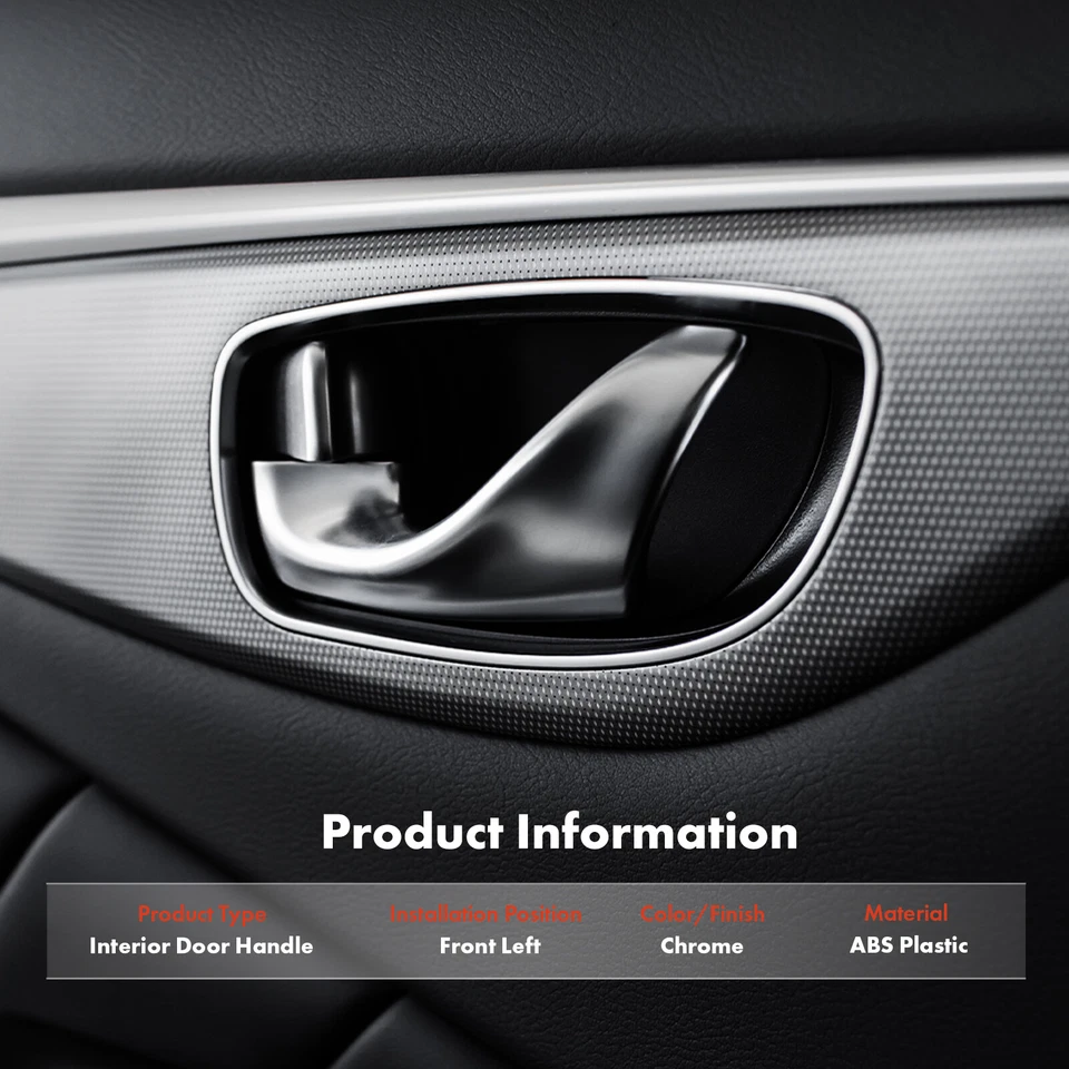 Manija de puerta interior totalmente cromada del conductor delantero para Chevrolet Uplander 2005-2009 Foto 2 de 4