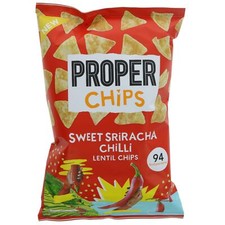 Properchips | Sriracha Chilli Chips - Lentil Chips | 16 x 85g