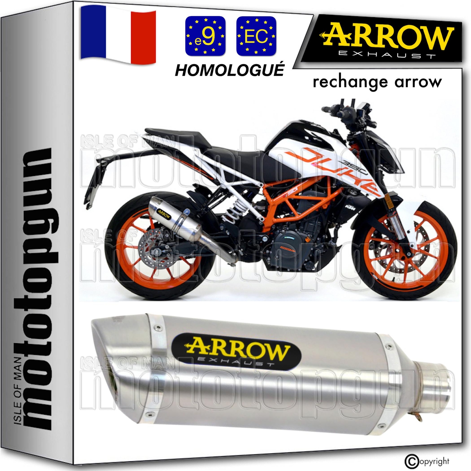 Pot echappement approuve Thunder Arrow pour KTM Duke 390 2020