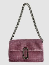 Marc Jacobs Women's Pink The J Marc Rhinestone Logo Mini Shoulder Bag