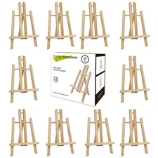 12Pack Wooden Tabletop Easel for Painting and Display, 11.8 Small Portable