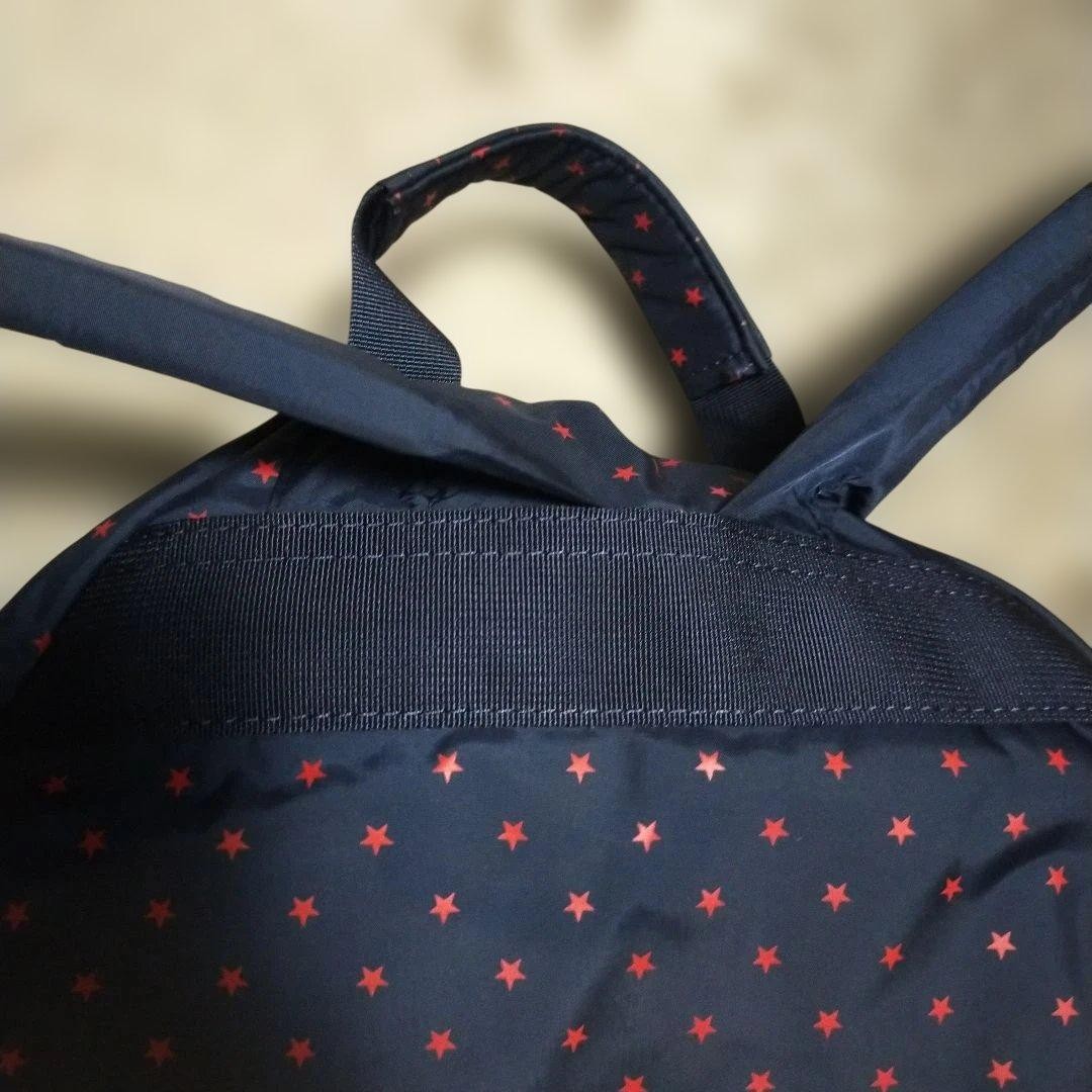 Porter Star Pattern Navy Backpack Nylon Front Poc… - image 10