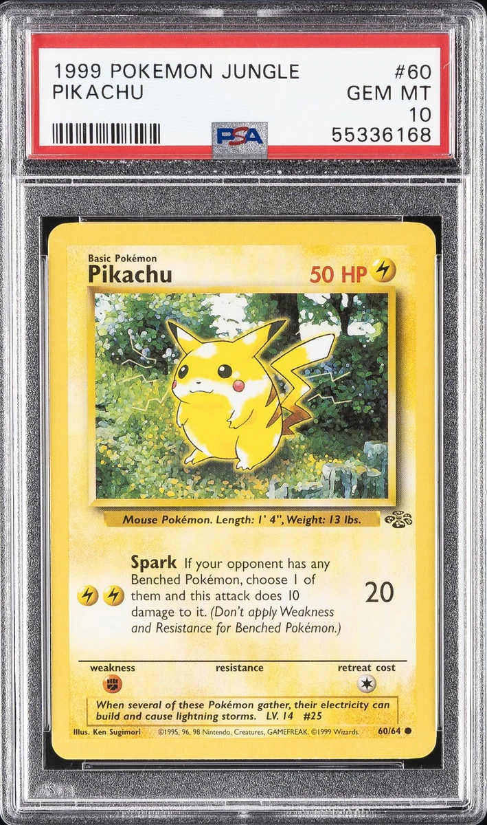 Pikachu Pokémon TCG Grade 10 Jungle Individual Collectible Card