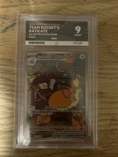 Pokémon Team Rocket's Raticate 202/182 Illustration Rare Destined Rivals Ace 10