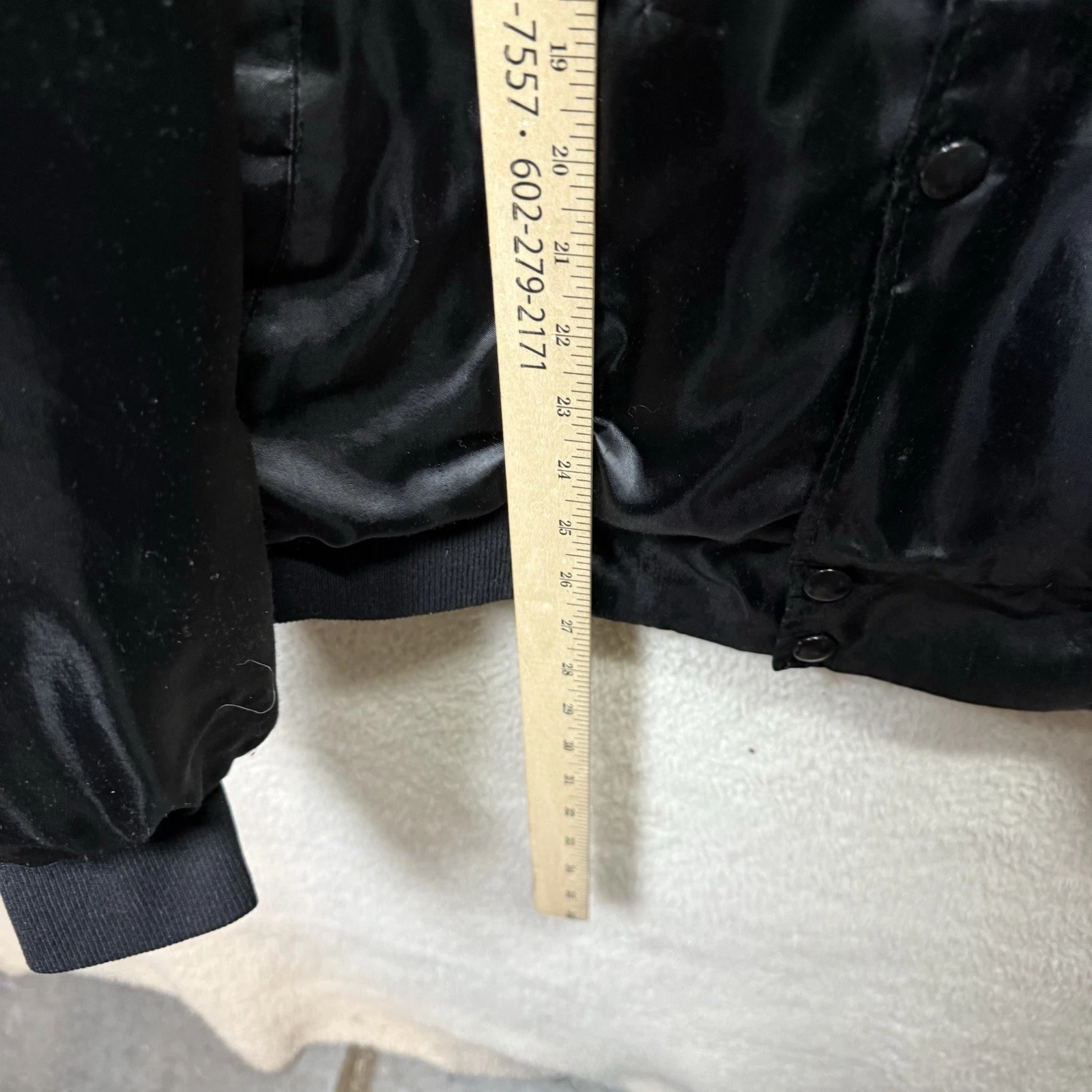 Chevrolet Nylon Jacket The Heartbeat Of America Mens Large Satin Vintage Black image 8