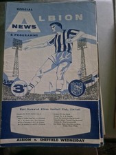 1962/63 West Bromwich Albion v Sheffield Wednesday Division One 