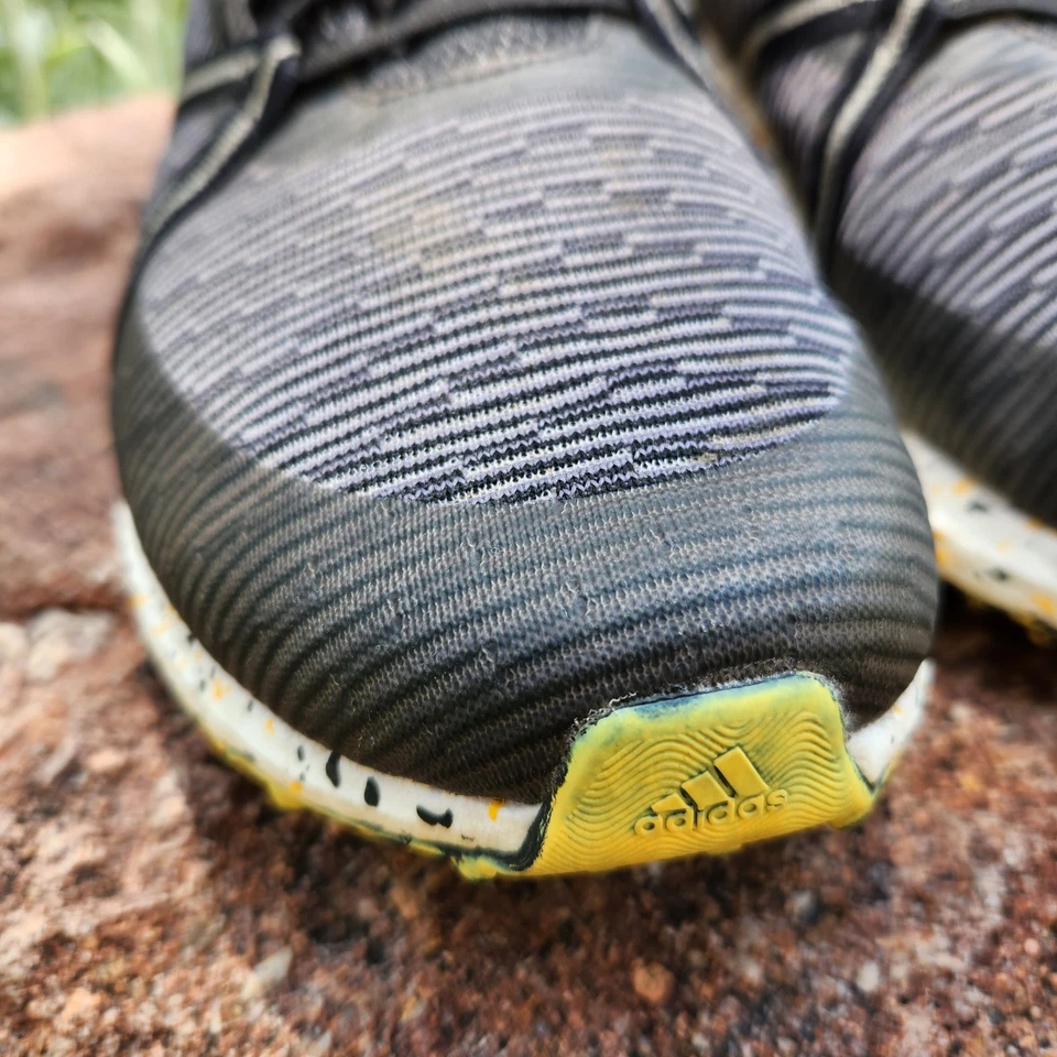 Adidas Size 12 Solarthon Boost Golf Shoes Spikeless Black Yellow White FZ1024 - Image 3 of 4