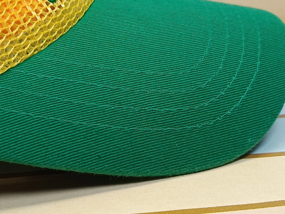 John Deere Trucker Hat SnapBack Cap Yellow Mesh Green OSFA Hunting Cary F Group - Image 4 of 4