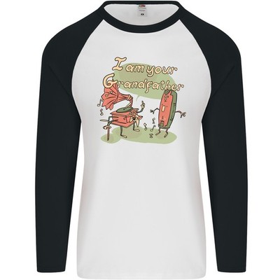 Musik Ich Bin Dein Grandfather Dj Bach Vinyl Herren L/S Baseball