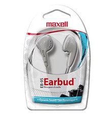    Maxell EB-95 Stereo Earbuds Lightweight Outer-Ear Design   White   