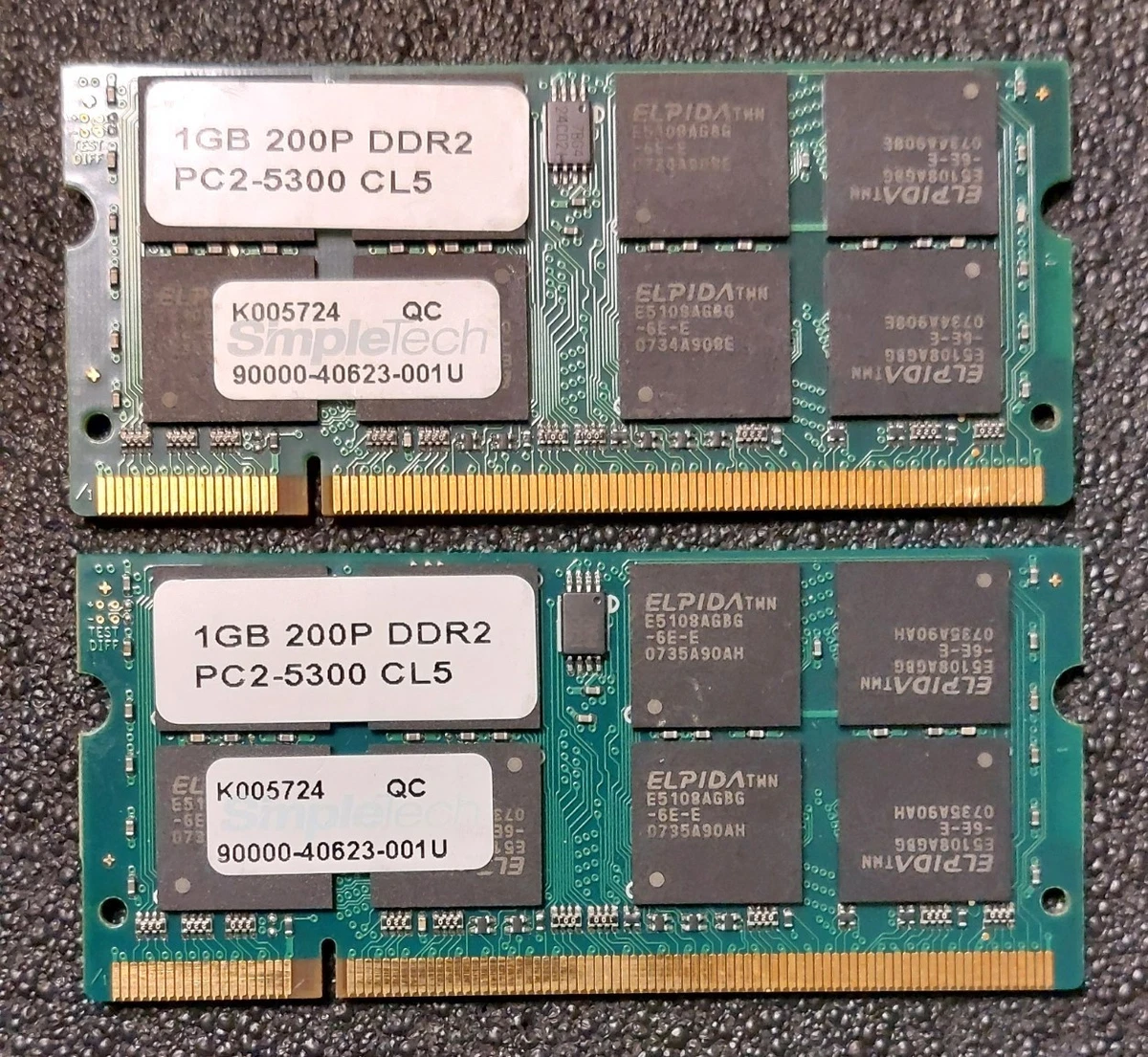 LOT DE 33 Barrettes Mémoire Ram So-Dimm Ddr/Ddr2 128Mb/256Mb/512Mb/1Gb . EUR 78,50 - FR