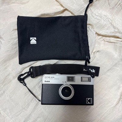 Kodak EKTAR H35 Half Frame Film Camera Black with Strap and Case