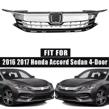 Front Bumper Grille Grill W/Chrome Trim For Honda Accord Sedan 4D 2016 2017