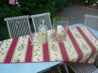 Tablecloth Provence 130x150 Cm Red Sand Olive From France Easy Care