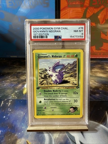 Giovanni's Nidoran ♂ (1st Edition) graded PSA 8 for sale on eBay