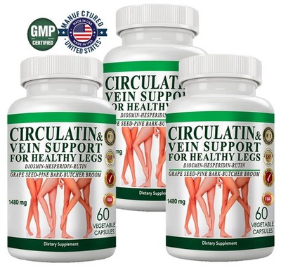 New 3 x Bottle Healthy Legs Support Circulation Vein 180 Capsules Free Shipping