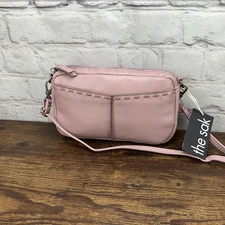 The Sak New Cora Rosewood Pink Pebbled Leather Crossbody Consciously Crafted