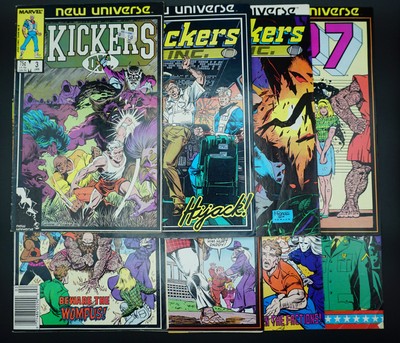 Lot of 8 New Universe Comics: Kickers #3,6,12 and D.P.7 #1,4,7,14,22 (1986-1988)