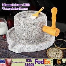 Natural Granite Stone Mill/ Grinder Manual Millstone Smal Kitchen Tools Grinder
