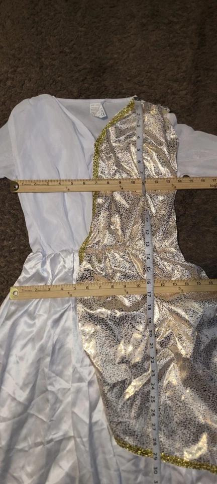 Mujer Blanco Diosa Griega Disfraz Juegos con disfraces Reina Carnaval Festival Vestido M Foto 4 de 4