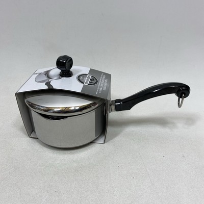 Farberware Classic Stainless Steel Straining Saucepan with Lid 1-Quart NEW