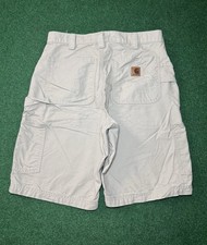 Carhartt Carpenter Shorts 34 B147 Tan Beige 12  Work Wear Casual Relaxed Fit