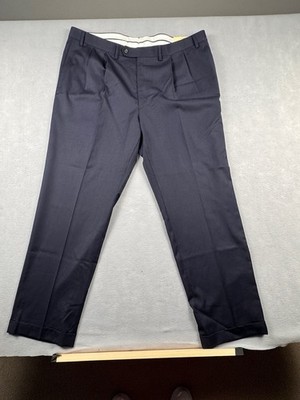 NWT Ralph Lauren Edson Wool Trousers Dress Pants Men s 42 x 32 Navy Stretch
