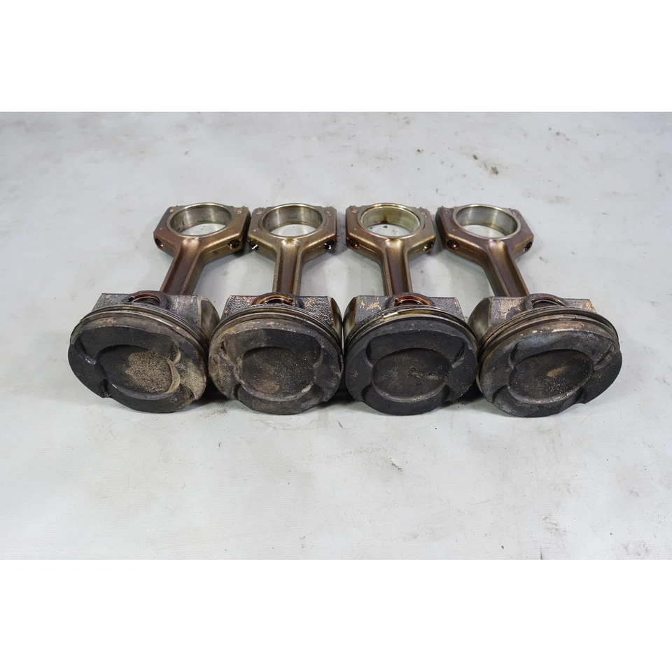 Juego de cuatro pistones y bielas de motor turbo de 4 cilindros BMW N20 N26 12-17 OEM Foto 2 de 4