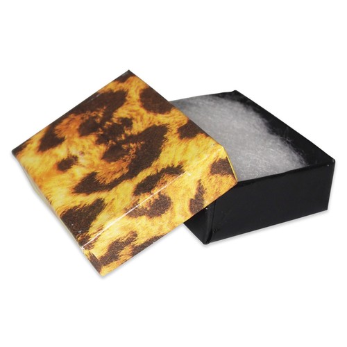 100 scatole portagioie piene di cotone stampa leopardata lucide confezione regalo vendita al dettaglio - Foto 3 di 46