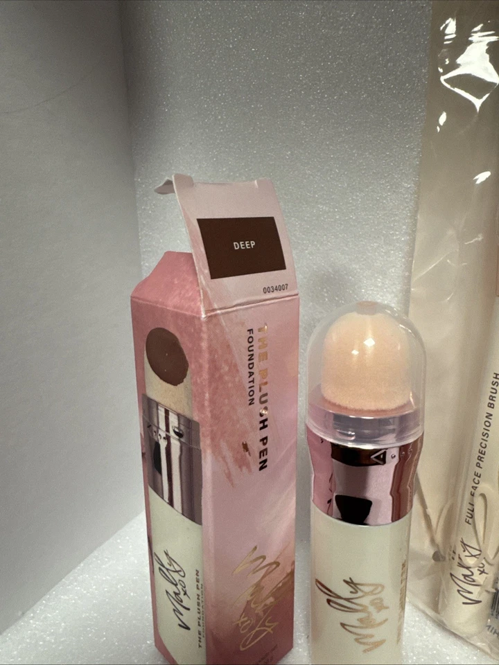 Mally Plush Pen Brightening Foundation, Brush & Concealer Set In Shade Deep - Image 2 of 4