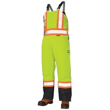 Tough Duck S79811 Small Hi-Vis Insulated Bibs, Green