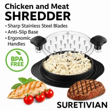 Large Chicken Shredder Tool Twist Meat Shredding Grinder Handles Non-Slip No BPA