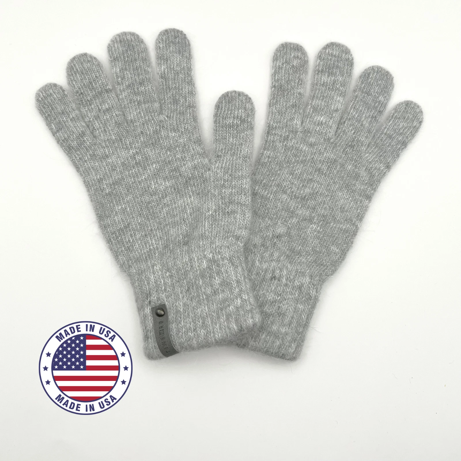 Made in USA 100% Angora Knitted Gloves for Women