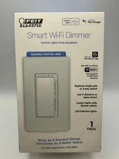 Fiet Smart WiFi Dimmer Works W/Google Home + Alexa - Never Used NIB