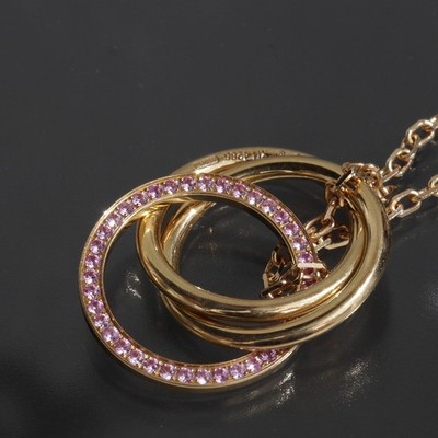 Cartier Trinity Necklace Pink Sapphire Au750 K18PG E1846 | eBay